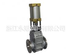 不鏽鋼氣動陶瓷雙閘板閥Z644TC