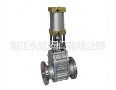 Z644TC不鏽鋼氣動陶瓷雙閘板閥